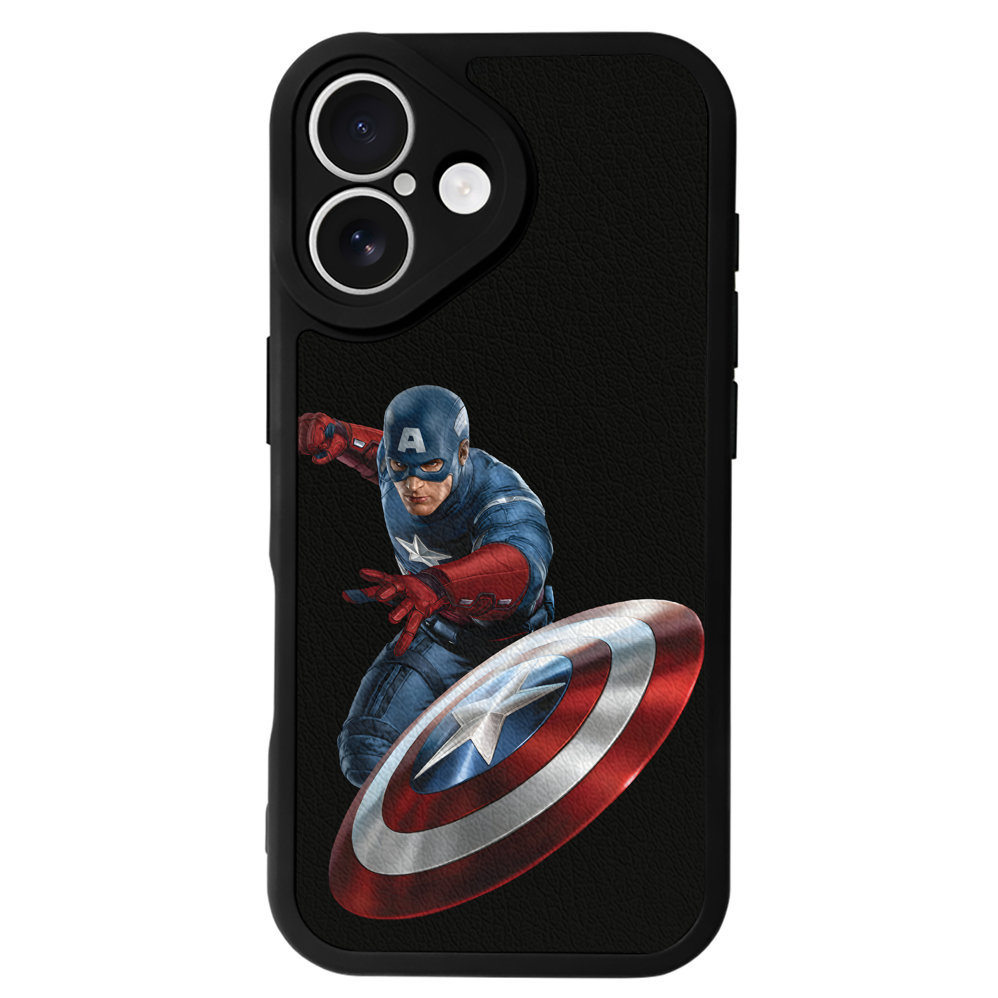 （画像用） アベンジャーズ The Avengers 【iPhone 16シリーズ対応】シリコンスマホケース（レザー調） 材質：シリコン